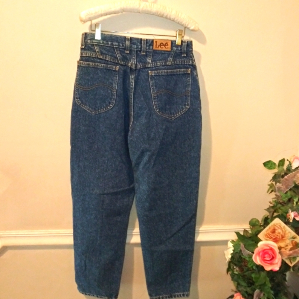 Vintage Lee 100% Cotton High-Rise Baggy Leg "Mom" Jeans - Picture 6 of 11